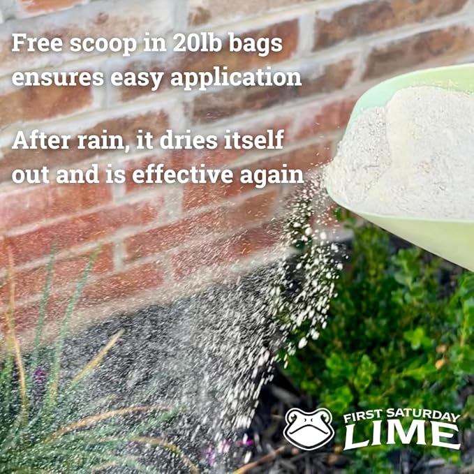 First Saturday Lime Insect Deterrent-20LB Bag| Monthly Insect Shield| Multi-Purpose Insect Control for Outdoors| Prevents Ants &amp Other Insects