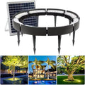 Solar Garden Lights Low Voltage Landscape Tree Ring Lights Landscape Spotlights for Palm Tree Planters Lawn(White 6000KPack of 8)