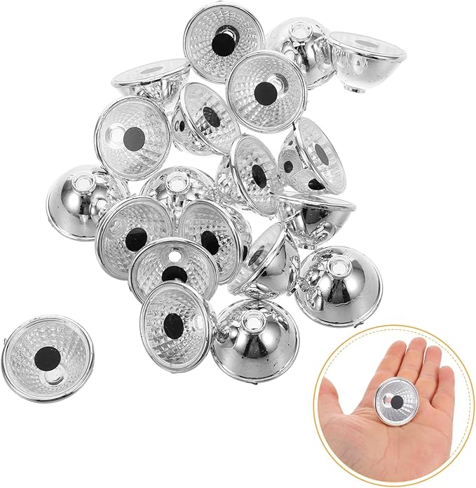 STOBOK 100pcs Decorative Small Spotlight Light Cover for Garden Statues Plastic Lampshade for Animal Dolls Eyes Easy Installation Outdoor Figurine Lighting Black
