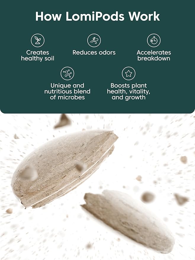 Lomi Pods | Made in The USA | Lomi Pods Turn Your Food Scraps into Nutrient-Rich Plant Food | (45 Cycles)