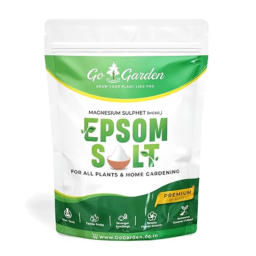 Go Garden Epsom Salt Magnesium Sulphate | Micro- Nutrient for Plants | Fertilizer for Plant Growth Vegetables and Plant Nutrient Terrace Garden- 0.5 Kg