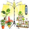 Wolezek Grow Lights for Indoor Plants Full Spectrum 100 LEDs Plant Lights for Indoor Growing with Adjustable Stand 5-Head Plant Grow Lamp with Auto 6/12/16H Timer Ideal for Large &amp Tall Plants
