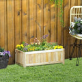Folding Raised Garden Bed – Portable Wooden Planter Box for Vegetables Herbs &amp Flowers – Natural Fir Wood with Drainage No Assembly Required