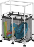 Pool Storage Bin 105 Gallons Holder for Noodles Toys Floats Towels Mesh Organizer for Swimming Equipments Basic Pro Style