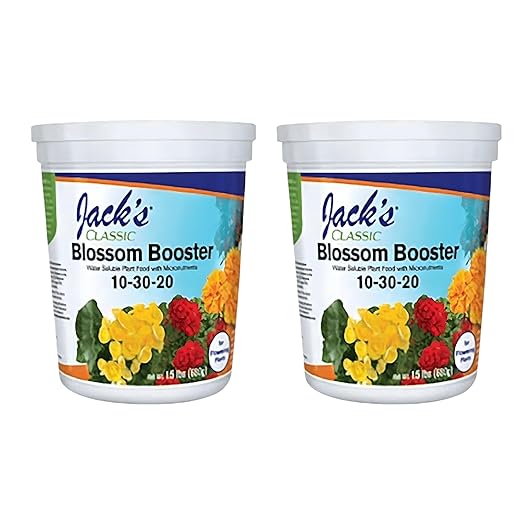 Classic 10-30-20 Blossom Booster Water-Soluble Fertilizer with Micronutrients for Increasing Color and Quantity of Blooms in Flowering Plants 1.5lbs (Pack of 2)
