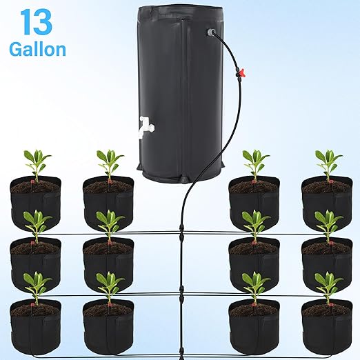 Self Watering System Kits for Plants with 13 Gallon Bucket and 25W Water Pump Automatic Watering System for Indoor and Outdoor for Grow Tent Greenhouse Lawn