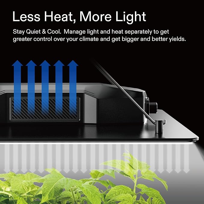 VIVOSUN VS1000 LED Grow Light Trellis Netting and Digital Hygrometer Sosen Driver Dimmable Lights Sunlike Full Spectrum