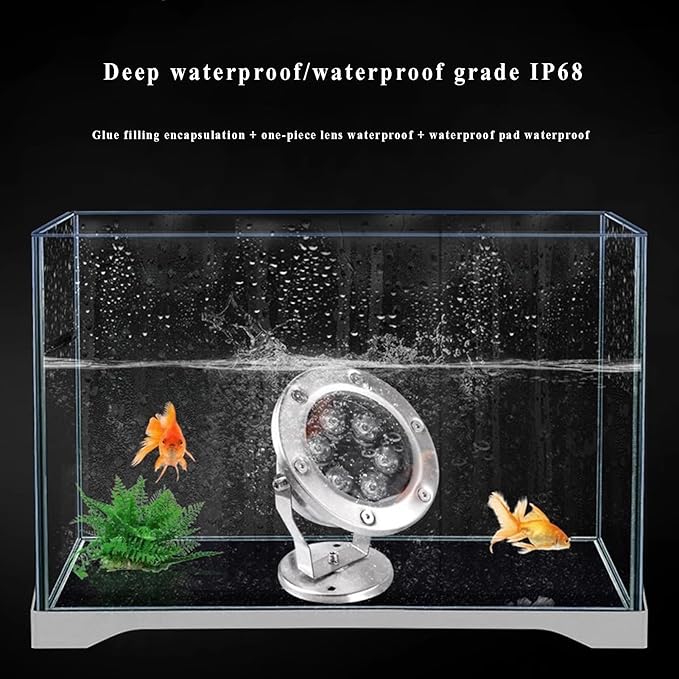 LED Underwater Lights - Low Voltage AC12/24V Waterproof Spotlight for Pool Waterfalls and Landscape Lighting IP68 Adjustable Angle