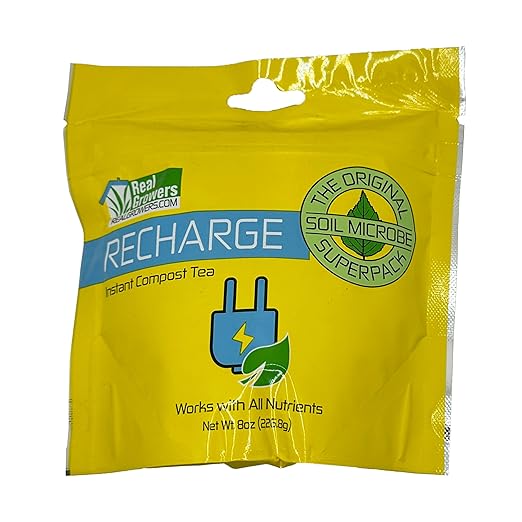 Real Growers Recharge – 8oz | Mycorrhizae Soil Microbe Inoculant for Living Soil &amp Coco Coir | Improves Nutrient Uptake &amp Root Growth