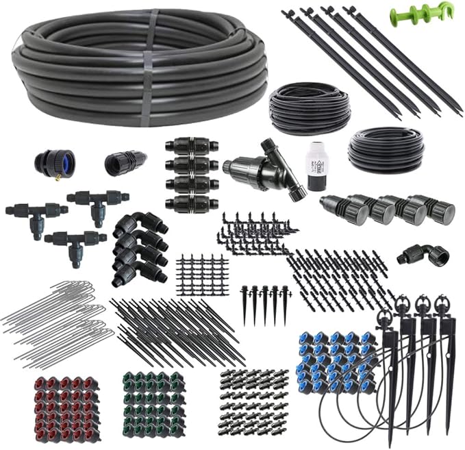 Drip Irrigation and Microsprinkler Kit for Landscapes - Kit Size : Premium