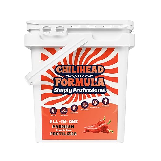 Chilihead Formula - All-in-One Fertilizer for Peppers &amp Chilies with Balanced Nutrition - Water Soluble Plant Food for Bold Harvests &amp Thriving Plants - 5 LB Pail