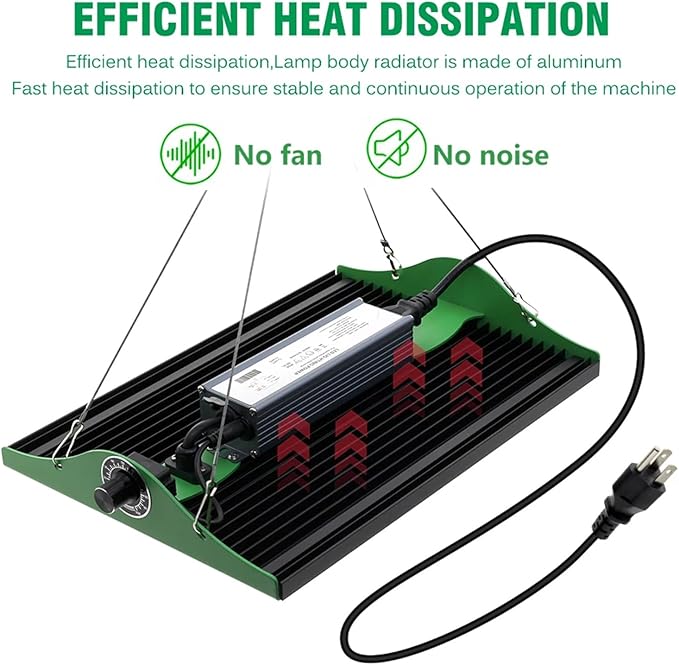 1000W LED Grow Lights for Indoor Plants Full Spectrum Veg Bloom Daisy Chain 3 Modes Timer Dimmable Plant Light for Hydroponic Indoor Plants Seeding Veg FlowerGreen