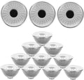 NUOBESTY 100pcs Solar Animal Eyes Spotlight Lamp Shade Durable Outdoor Figurine Lights for Garden Statues Easy Installation Decorative Cover Black Plastic