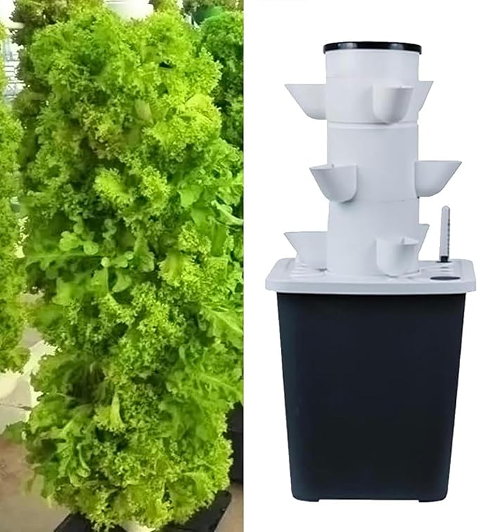 Internal Hydroponic Cultivation Hydroponic Tower Culture Sites of Vertical Cultivation Tower with Pump and Mobile Water Tank Adapter