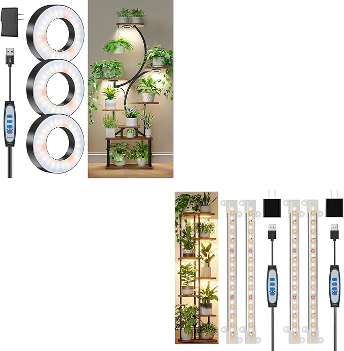 Wiaxulay 3.5in Plant Light &amp 8in Grow Light Strip