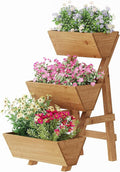 Small Raised Garden Bed 3 Tier Vertical Garden Planter for Indoor &amp Outdoor Raised Planter Box with Legs