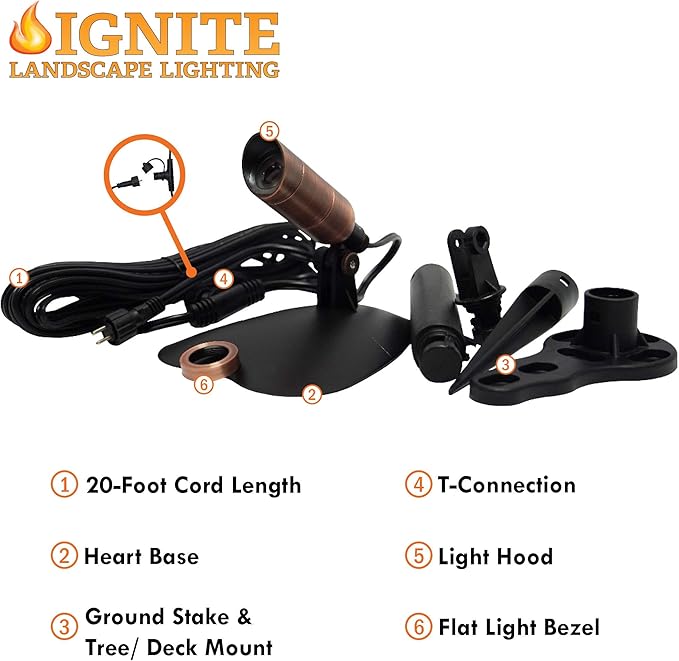 Ignite Landscape Lighting 1-Watt Bronze Mini LED Spotlight for Landscape Lighting Ponds and Water Features - MS1W-BZ
