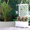Wood Planter Raised Bed with Top 48 Inch Height Plant Climbing Box for Garden Balcony Patio Yard Porch Vertical GardenWhite75x40x120cm