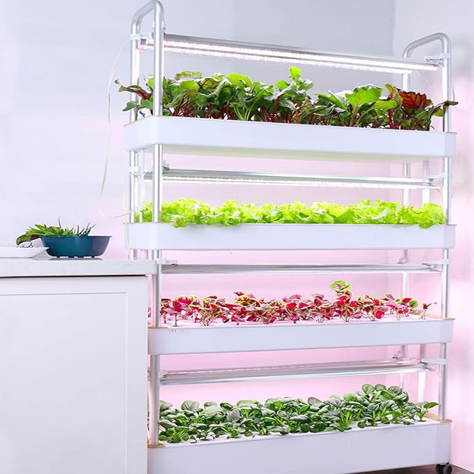 Hydroponics Growing System with Automated LED Grow Lights Indoor Garden Tower Vertical Farming Soilless Multilayer Smart Growing Equipment120holes