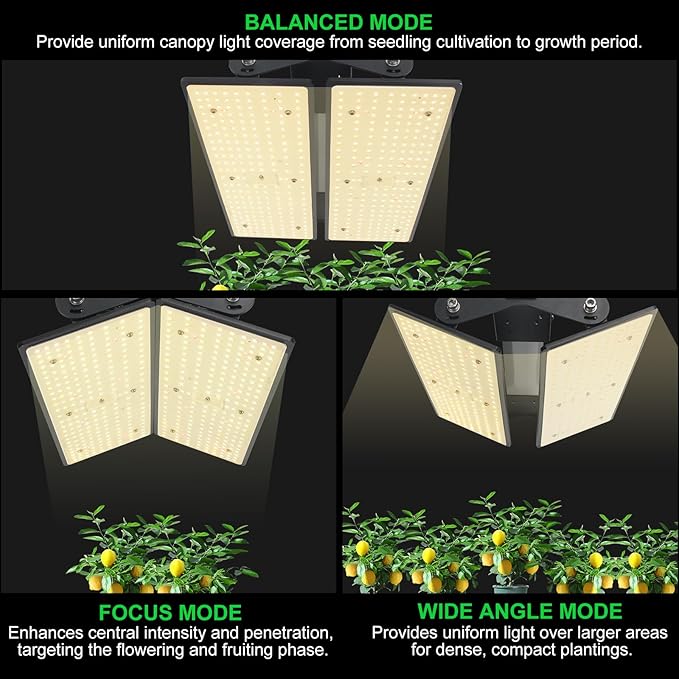 MELONFARM 100W LED Plant Grow Light Meets Plant Growth Requirements Multi-Angle Adjustable Hanging Design Suitable for Various Growing scenarios