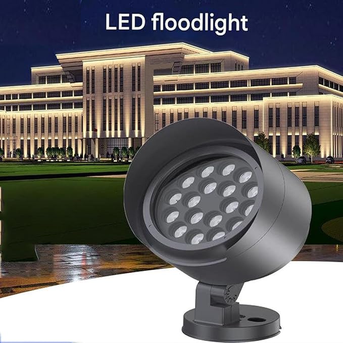 Outdoor LED Spotlight - Landscape Lamp 220V IP65 Waterproof Lawn Projector Floodlight Tree Lighting for Hotel Exterior Wall Contouring Landscaping Projects(A-Warm Light3 * 3W)