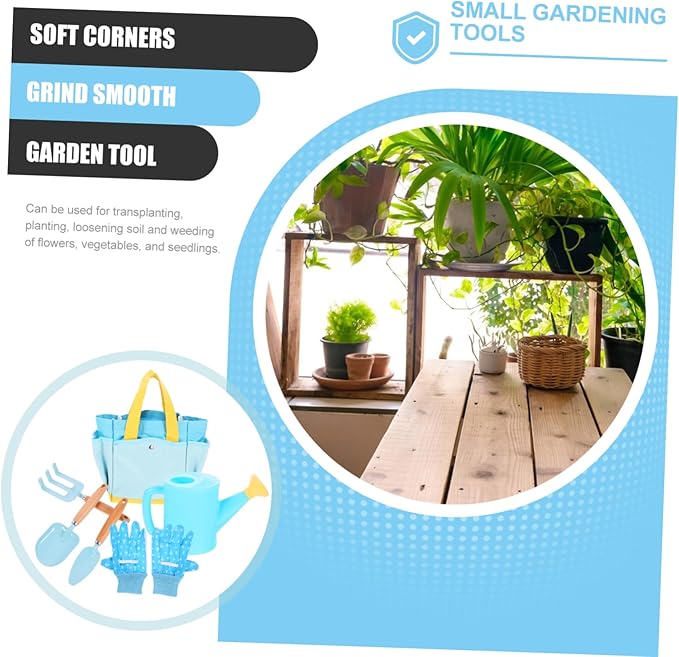 1 Set Garden Tool Set Shovels Rake for Lightweight Planting Tools with Watering Pot Digging for Outdoor Gardening Activities