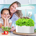 Hydroponics Growing SystemIndoor Garden Hydroponics Growing System10 Pods Smart Herb Garden Kit Indoorwith LED Grow LightPlants Germination Kit(No Seeds) with Pump System White