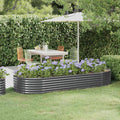 YAFF Garden Raised Bed Anthracite Powder-Coated Steel Large DurableLawn &amp GardenGardeningPots &amp Planters318996