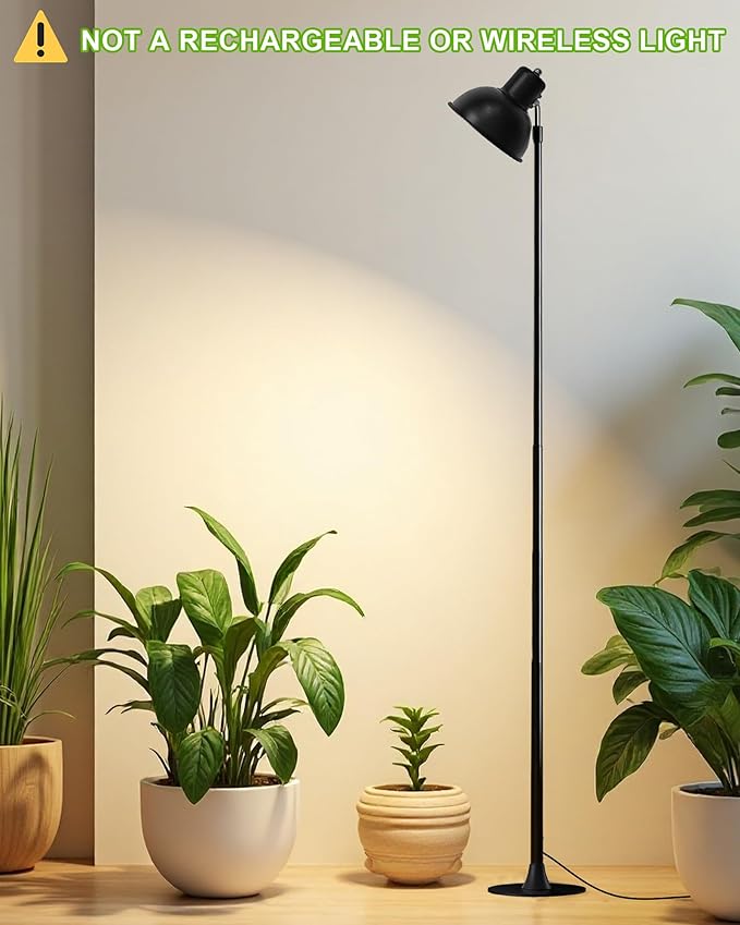 yadoker Plant Grow Light for Indoor Plant Aluminum LED Grow LightElevating Plant LampHeight AdjustableAutomatic Timer with 8/12/18Hours10-Level BrightnessIdeal for Large Plant Grow