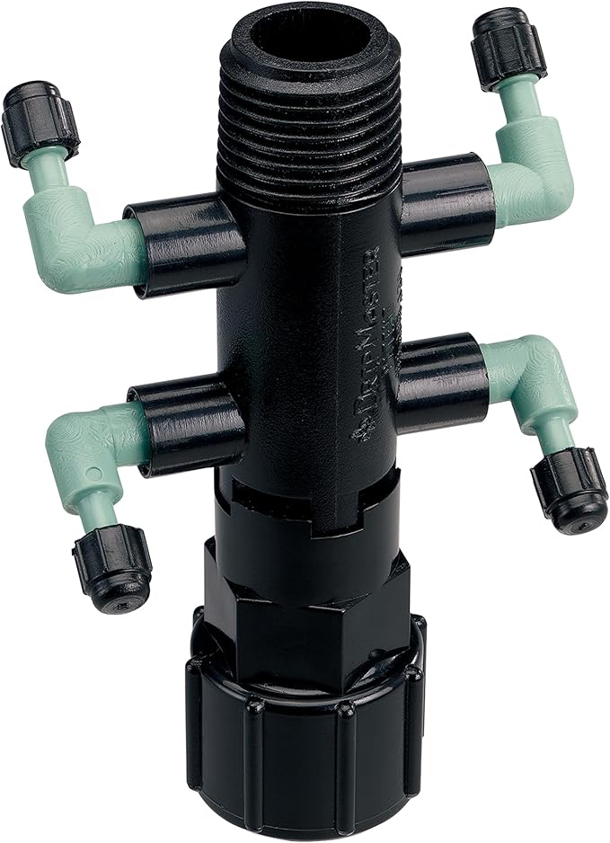 Orbit 15-Pack Drip System Shrub Adapter 4-Port Watering Manifold for 1/4 Inch Tube