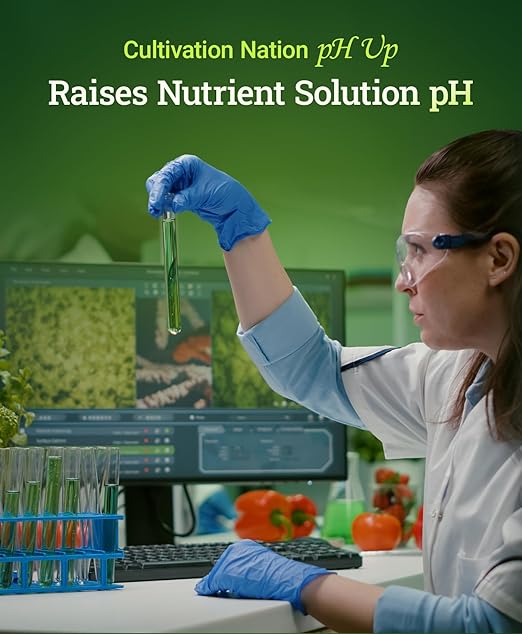 FoxFarm Cultivation Nation pH UP for Plants’ Nutrient Solutions - Formulated with Potassium Hydroxide for Adjustment - Ideal for Soil &amp Hydroponics Raises pH Levels of Nutrient Solution - 1 Pint