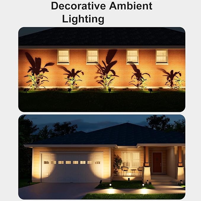 4led WhiteSolar Color Changing Spot Lights Outdoor Waterproof 2 Pack Multicolor Landscape Spotlights 180° Solar Powered Lights Height Adjustable for Courtyards Balconies Gardens