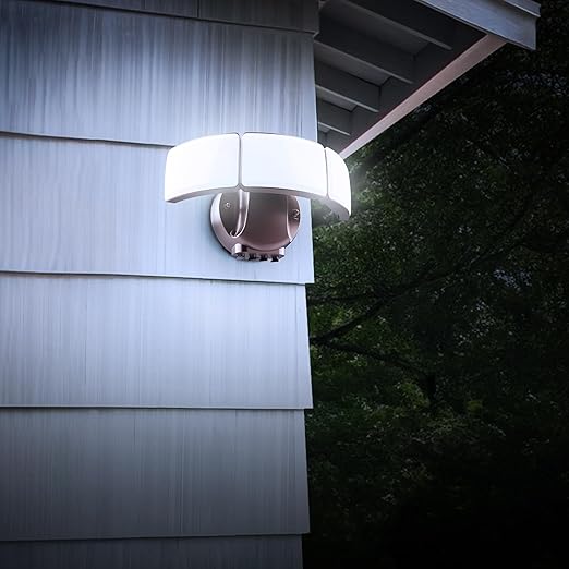 Feit Electric 10.5in Triple-Head Security Flood Light 5000 Lumens Adjustable White 2700K–6500K Microwave Motion Sensor Dusk-to-Dawn Photocell Lumen Select S10.5TFL/5CCT/MM/BZ