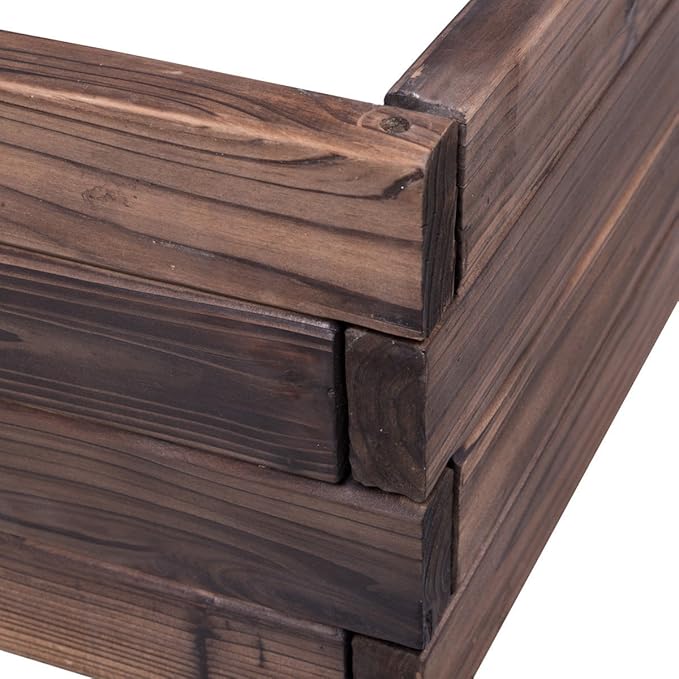 47 x 24 x 9 Elevated Wooden Garden Planter Box Bed Kit Wooden Raised Garden Bed Planter for Vegetables Grass Lawn Yard
