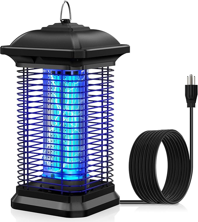 Bug Zapper for Outdoor &amp Indoor 1/2 Acre Coverage Mosquito Lamp with 18W Bulb &amp 4400V High-Voltage 100% Improvement in Mosquito Control Effect Electric Fly Trap for Patio Backyard Home