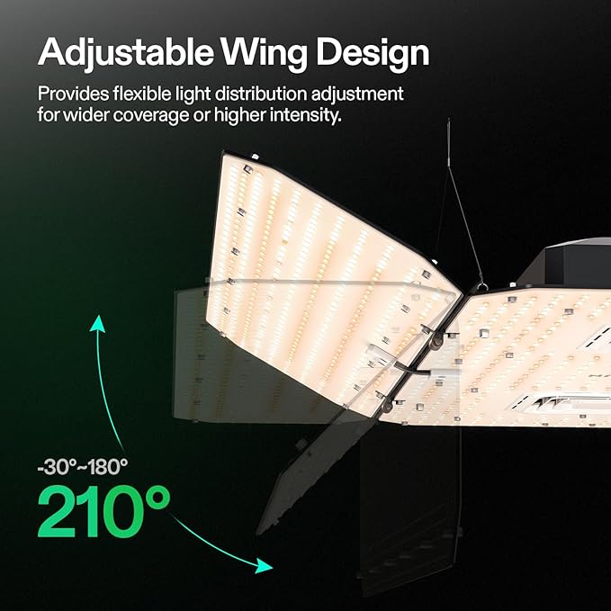 VIVOSUN AeroLight Wing AW400SE and LumaRay Side Lighting Bars (4-Bar) Full Spectrum LED Grow Lights for Grow Tents Greenhouses SGS Compatible