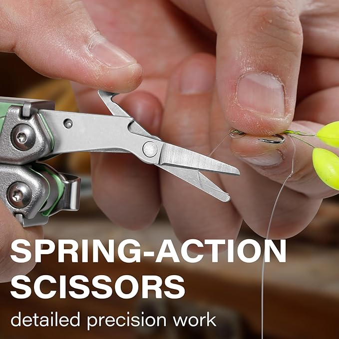 Multitool 21-in-1 Multi Tool Pliers with Safety Locking and Spring-Action Scissors Heavy-duty Stainless Steel Multi-tool Set with Nylon Sheath for Work Home Garden DIY &amp Auto Mint Green