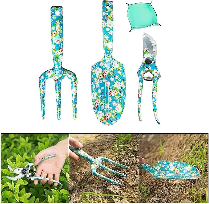 Garden ShovelGarden Trowel Garden Tool Set Heavy Duty Cute Gardening Supplies Gifts 3 Piece Garden Scratch Tool Set for Pots Digging ing Outdoor Indoor Parent