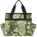 Spring Leaves Gardening Tool BagHeavy Duty Garden Tote BagPortable Oxford Gardening Storage Basket Organizer Handbag with Pockets HandleHand Tools Gifts for Outdoor Garden Lawn Yard