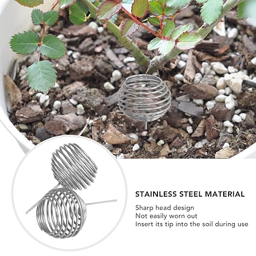 100pcs Garden Nutrition Cups Fertilizer Mesh Basket Stainless Steel Bonsai Fertilization Basket Plant Fertilizer Hanging Basket Bonsai Fertilizer Holder for Yard Home