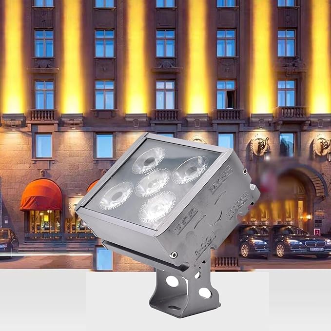 Outdoor Rectangle Spotlight LED Square Floodlight Waterproof IP65 Wall Washer Beam Light for Patio Garden Driveway Landscape Lights(Warm White15W-220V)
