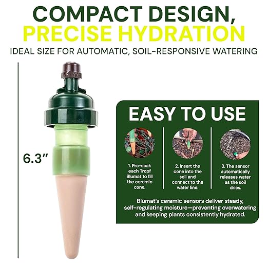 Blumat Gravity Irrigation Kit for Raised Garden Bed | 8 Pack Drip Irrigation Kit