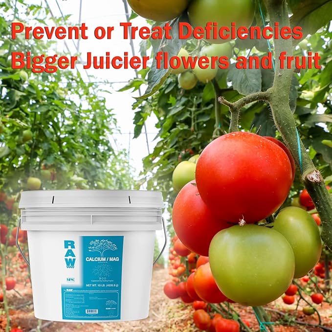 RAW Calcium/Mag 10lb - Essential Combo for Plant Health - Boosts Cell Strength and Nutrient Uptake