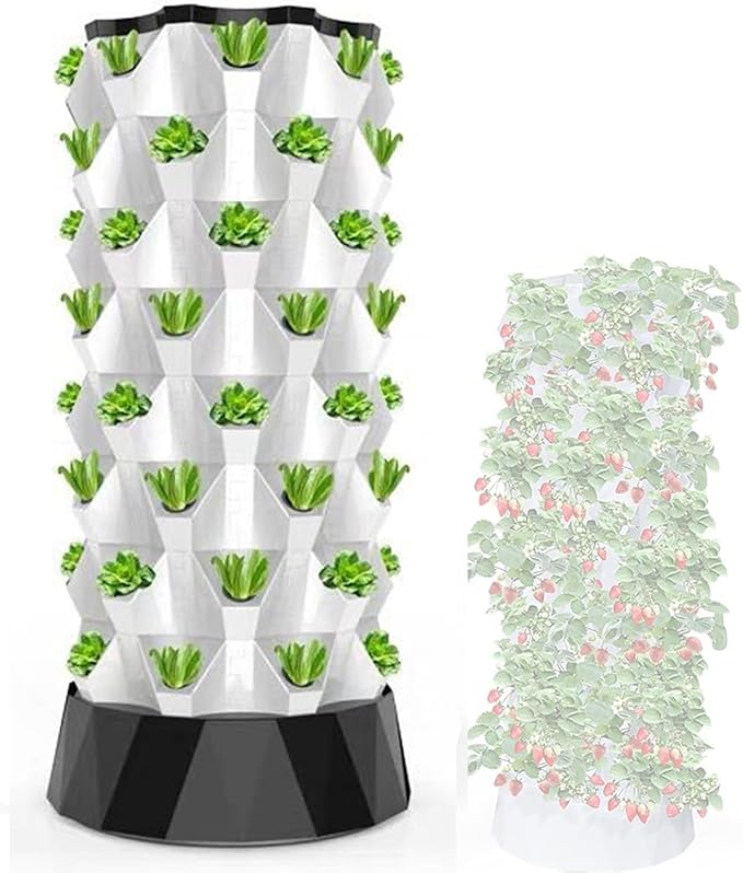 Hydroponics Growing Soilless Culture Growing Kit Aquaponics Grow Aeroponics Growing Kit Column Tower Planting Box for Fruits And Vegetables140cm