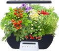 Indoor Hydroponics Growing - 17-Hole Plant Germination Kit with Pump Removable Water Tank LED Grow Light and LCD Touch Panel for Home Kitchen Gardening