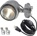 Kiven Plug in LED Indoor/Outdoor Waterproof Spotlight with 9.84 FT Plug-in Cord 10 Watts Plug in Accent Light with Vinly Siding Hooks for Plants Porch GardenVinly Siding(Cool White) Silvery