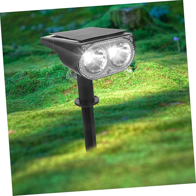 2pcs Outdoor Solar Lights Solar Spotlights Flood Lights for Garden Driveway Walkway