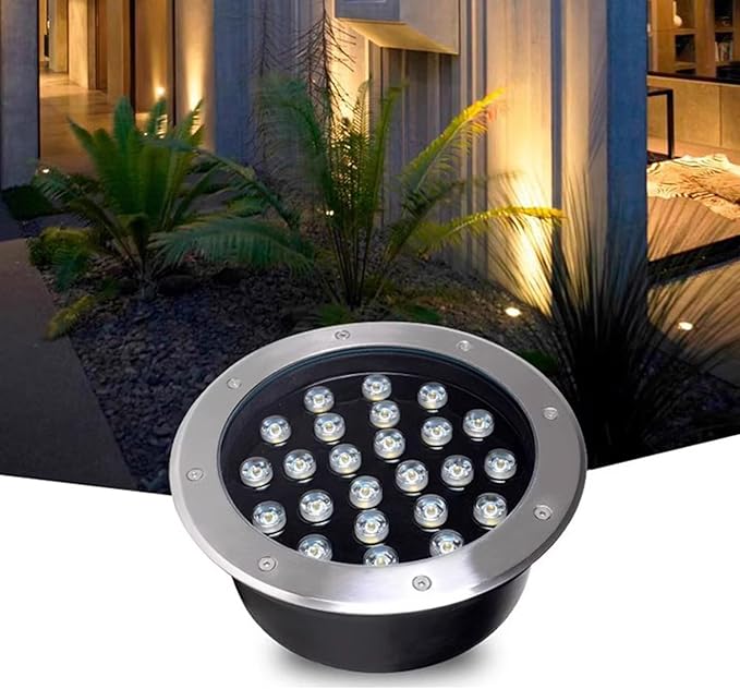 Outdoor Ground Light LED Landscape Light IP66 Waterproof Recessed Underground Light AC85-110V Spotlight for Deck Step Pathway Driveway Garden Yard Fence Patio Land