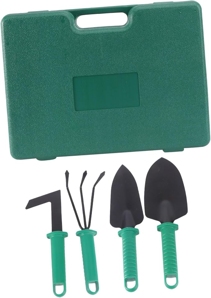 Mipcase Stainless Steel Garden Tools Set 10 Pcs with Case Perfect for Potted Plants Flower Beds and Vegetable Gardens