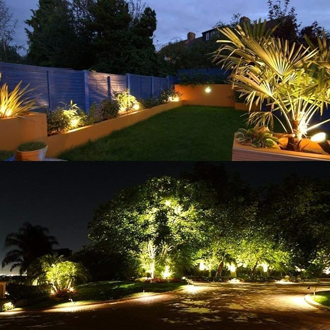 Led Landscape Light High Power 18W 120V AC Warm White Waterproof Landscape Spotlights for YardPatioLawn Wall FloodDriveway (2 Packs)